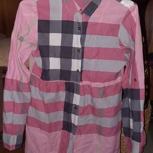 Authentic Burberry plaid pink shirt.